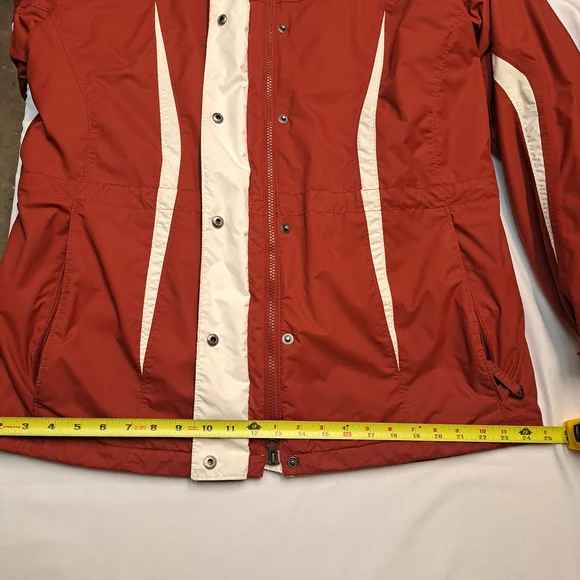 Columbia Jacket Red And White WINTER Coat With Hood Women's Size XL - Picture 13 of 13